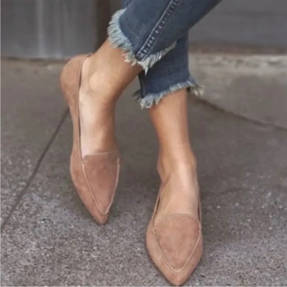 Lulu’s Emmy Camel Suede Pointed Loafers Womens 8.5 - Picture 1 of 8